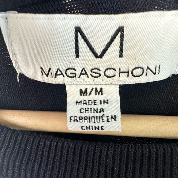 Magaschoni Navy & White Dolman Sleeve Sweater | Size Medium - Picture 4 of 6